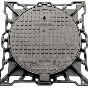 Cina Harga rendah en124 komposit ductile persegi bulat smc tangki air aluminium manhole cover