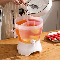 Bouteille d'eau froide rotative manuelle en plastique à pression, type distributeur, pour réfrigérateur – Nouveauté très demandée