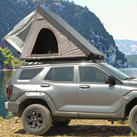 Cadre en alliage d'aluminium robuste, capacité de charge élevée, taille compacte, camping familial, SUV/camion, 2-3 personnes, pliable, coque rigide en Oxford