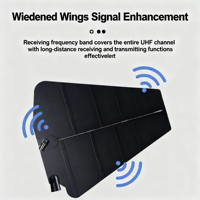 Distributeur d'antennes de microphone sans fil UHF HuiDu HD-AD9 avec système de gestion du spectre RF en alliage d'aluminium LPDA 1U pour montage en rack