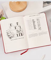 Agenda quotidien A5 en cuir rigide, journal de lecture, 100 feuilles, cadeau pour les amoureux des livres et suivi des avis, 65 avis, reliure cousue