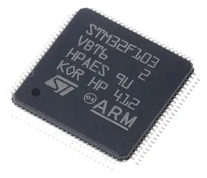 Fengtai 재고 STM32F103 32 프로그래머블 IC 칩 비트 암 Cortex M3 마이크로 컨트롤러 QFP100 전자 부품 STM32F103VBT6