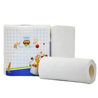 Serviettes de cuisine jetables écologiques 3 plis en pâte de bois vierge absorbante de haute qualité OEM ODM, papier essuie-tout suspendu pour cuisine
