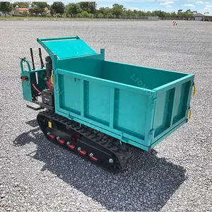 Crawler Construction 1500kg Mini Dump Truck Mini Dumper With Hydraulic Lifting Function