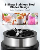 2024 Leverancier Huishoudelijke Apparaten Zwarte Blender Smoothie Machine 1200W Compacte Keukenmixer Fruitmixer Sapmaker
