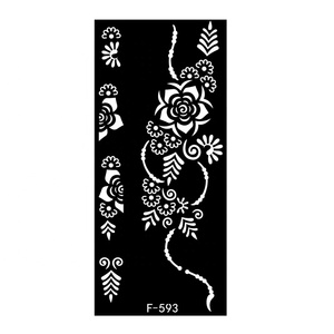 Stencil per Tatuaggi Temporanei Personalizzati con Glitter e Henné Nero, Adesivi Vuoti per Body <span class=keywords><strong>Art</strong></span> per Adulti - Product Image 2