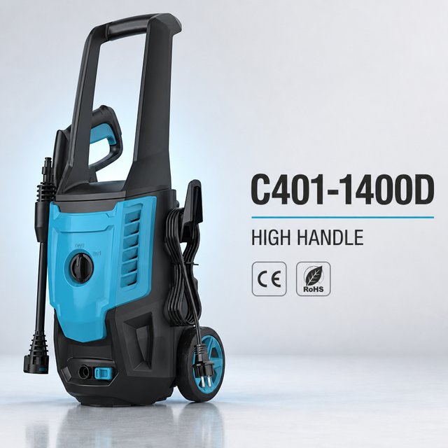 E-wash 1400W High Pressure Washer 105Bar Portable Electric Car Power Cleaner with Foam Cannon for Wholesale OEM ODM