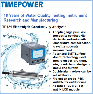 Analisador de Condutividade Eletrolítica Anti-Interferência TP121 com Saída 4-20mA para Teste de Sistema de Água de Resfriamento de Caldeira - Product Image 3