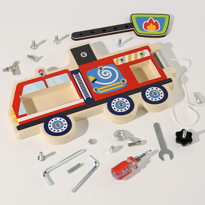 Hot New Products Creative Fire Engine Themed Key Screw Set Toys Early Educational Pretend Play Preschool For Kids Boys Girls - Product Image 2