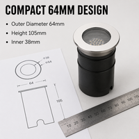 CRANE IP68 Éclairage LED Encastrable Étanche Réglable en Acier Inoxydable 304 8W pour Allées, Jardins, Parcs, Hôtels et Villas