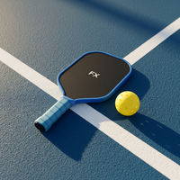 Raquette de pickleball professionnelle pour enfants en fibre de carbone FX, noyau en nid d'abeille PP de 16 mm, sans bordure, légère, pour l'entraînement