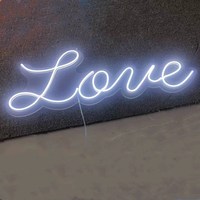 Lumière en forme de cœur en acrylique pour demande en mariage, lettre de proposition, confession, surprise, anniversaire de mariage, décoration au néon LED