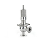 Katup Pengaman Manual Longding Sanitary Stainless Steel 304/316L Food Grade Clamp Relief Valve