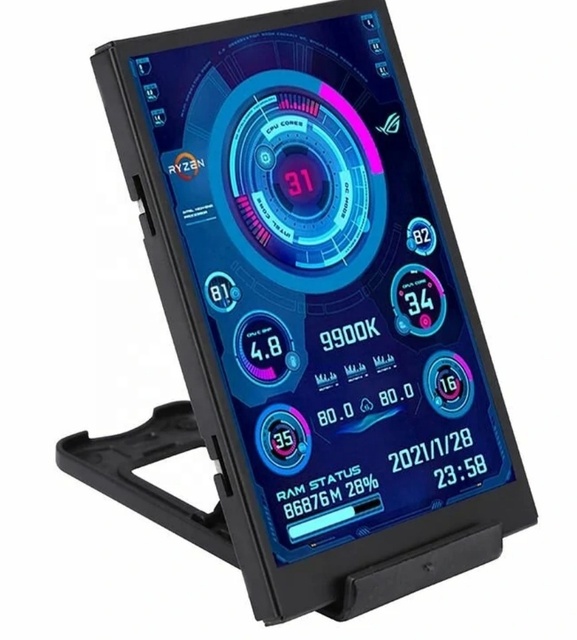 3.5 Inch IPS TYPE-C Secondary Screen CPU GPU RAM HDD Monitoring USB Display Freely AIDA64 for Mini ITX Case Support Raspberry