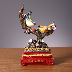 Figura de Resina de Árbol de Ciruelo con Talisman de la Suerte de Mystic Arts, Decoración de Escritorio, Adorno de Feng Shui - Product Image 3