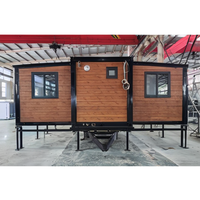 Maisons préfabriquées pliables et mobiles de 20 pieds et 40 pieds, maisons de luxe sur remorque, maisons conteneurs extensibles, mini-maisons sur roues