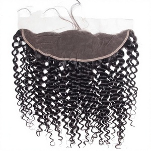 PERUVIAN DEEP WAVE <b>HALO</b> HAIR HAND TIED QUALITY CHECKED UNPROCESSED HAIR <b>EXTENSION</b> RAW VIRGIN HIGH QUALITY TOP GRADE HAIR BUNDLES - Product Image 1