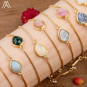 Vòng Tay Quyến Rũ, Dây Chuyền Tay Màu Vàng, Đồ Trang Sức Thủ Công Kết Nối Đá Quý, Dropshipping Giá Xuất Xưởng - Product Image 1