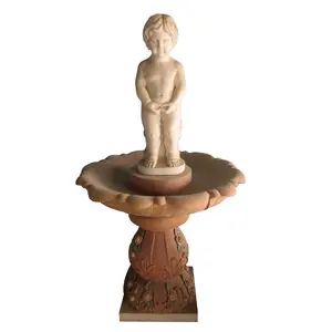 Горячая продажа природного камня Ангел мрамор сад фонтан мрамор античный фонтан для продажи