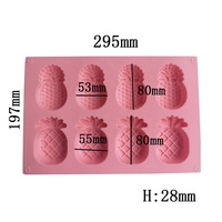 8 Cavity Silikon Fruchtform Ananas Seifen form Handgemachte Seife Kuchen Werkzeuge Praline Candy Kuchen Dekoration Backwerk zeuge