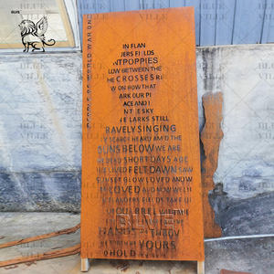 BLVE extérieur rue décoratif rouillé métal plaque Sculpture Corten acier évider lettre écran - Product Image 1