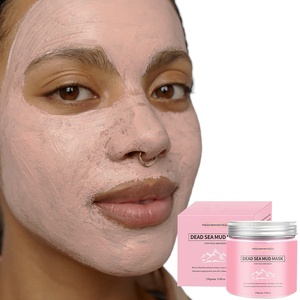 Masque d'<span class=keywords><strong>argile</strong></span> <span class=keywords><strong>rose</strong></span> de la mer morte avec logo du fabricant pour le nettoyage des pores. - Product Image 1