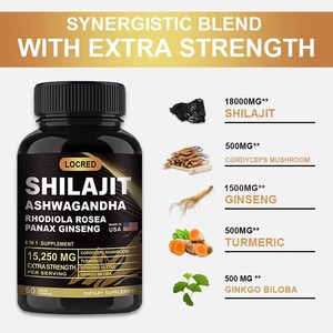 Capsule de Shilajit personnalisée OEM Extrait de Shilajit de l'Himalaya Complément 8 en 1 avec Ashwagandha, RHODIOLA, ROSEA PANAX, GINSENG - Product Image 4