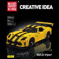 MOULD KING-Voiture Super Sport Créative à Collectionner, Jouet pour Garçons MOC No. D., 10046 Bloc de construction Viper pour enfants