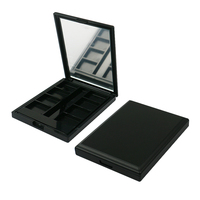 Fabricant palette de fard à paupières noir emballage cosmétique poudre compacte fond de teint