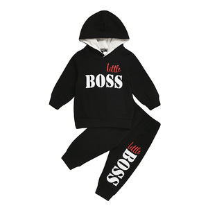 Nouveaux ensembles de vêtements pour enfants, tenues décontractées à capuche à manches longues pour bébés filles et garçons, ensembles de survêtements tendance pour le commerce extérieur - Product Image 2