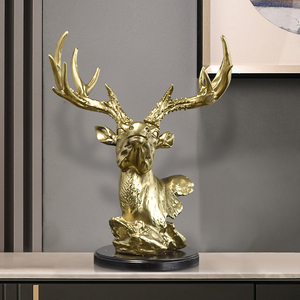 Grande statue <span class=keywords><strong>de</strong></span> <span class=keywords><strong>cerf</strong></span> en résine <span class=keywords><strong>de</strong></span> luxe Europe américaine Simulation <span class=keywords><strong>de</strong></span> tête <span class=keywords><strong>de</strong></span> <span class=keywords><strong>cerf</strong></span> pour l'extérieur Décoration <span class=keywords><strong>de</strong></span> Noël Figurine pour la maison - Product Image 5