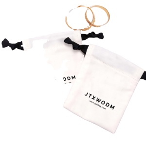 Bolsa de Cordón de Algodón Personalizada con Logotipo Impreso para Promoción - Product Image 1