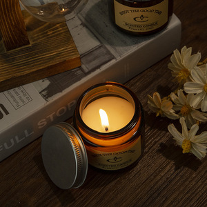 Vela Aromática Artesanal Moderna, Natural, Sin Humo, Romántica, con Aroma a Lavanda, para Regalo de Acción de Gracias, en Elegante Vaso de Vidrio Brillante, con Cera de Soya - Product Image 3