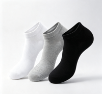 Chaussettes de sport basses en polyester couleur personnalisée avec soutien de la voûte plantaire, talon et bout renforcés, respirantes pour le quotidien, le bureau et le fitness