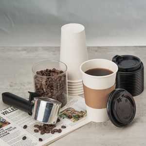 Vaso de Papel Ecológico Desechable con <span class=keywords><strong>Doble</strong></span> Pared y Recubrimiento de PE de Grado Alimenticio, con Logotipo Personalizado, de 8oz, 10oz, 12oz y 16oz, para Bebidas Frías y Café, con Tapa - Product Image 2