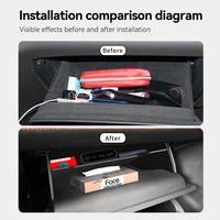 Organisateur de boîte à gants pour BYD Shark 6 2024-2025, séparateur de rangement intérieur, accessoires de voiture