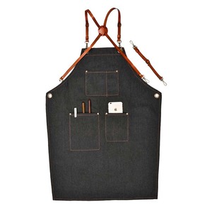 Delantales de Mezclilla de Nuevo Estilo, Uniformes de Trabajo para Estilistas, Baristas, Personal de Restaurantes y Tiendas de Té con Leche, Pintores - Product Image 3