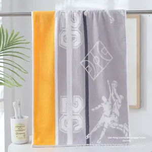 SP marque Extra-longue 40*95cm sport coton séchage rapide impression numérique serviette carrée grande taille Fitness course bain baignoire tapis - Product Image 5