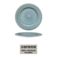 Assiette plate artisanale bleue 31,5 cm Corona Pa1604902912