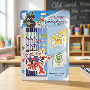 Ensemble de gommes à effacer en plastique coréen Pokemoned, design aléatoire, papeterie pour enfants, fournitures scolaires, anime, dessin animé, cadeau pour étudiants, loisirs - Product Image 3