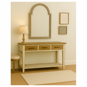 Table de commode antique, démontage des meubles à plat, fabricant vietnamien, finition à base d'eau non toxique - Product Image 1