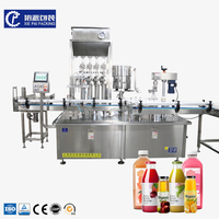 Machine de remplissage électrique automatique de jus de fruits et sauces à haute précision avec moteur à engrenages PLC et roulement pour boissons et produits chimiques