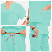 Op maat gemaakte logo 4-way stretch dames werkkleding anti-kreuk comfortabel dokters- en ziekenhuisuniformen medische verpleegkundige outfits