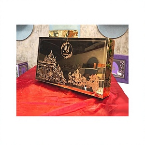 Handcrafted Solid Wood Polished Customizable Multifunction Storage <b>Gift</b> <b>Box</b> Scodix Digital Print Series 18x10 Inch 16 Cavity - Product Image 1