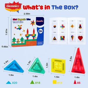 Gemmicc Science <span class=keywords><strong>Kidz</strong></span> Micro formato Mini magnetico scatola di latta portatile stelo da viaggio Set giocattoli scatola di ferro blocchi da costruzione - Product Image 4
