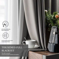 Rideaux de salon isolants thermiques personnalisés en charbon de bois, rideaux plissés à pincement design moderne pour la chambre à coucher