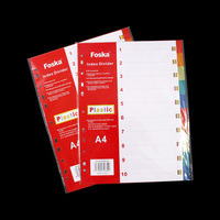 Foska 1-5 1-10 1-12 Onglets Colorés Multipercés 11 Trous Design Épais et Durable Diviseurs de Fichiers A4 Standard pour Classeurs à 2, 3 ou 4 Trous