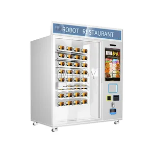 New Arrival Luxury Electronics 32-inch Touchscreen Box Rice and Snacks Sandwich Microwave Heating Smart Vending Machine
