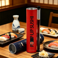 Tubo de Papel para Sushi de 50 mm y 60 mm, Caja Cilíndrica de Papel de Grado Alimenticio, Tubo de Papel para Sushi con Logotipo Personalizado para Restaurante, Venta al por Mayor OEM