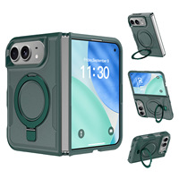 Étui de téléphone robuste pour iPhone Duo, magnétique 360° °   Coque de téléphone portable hybride TPU+PC anti-chute avec béquille rotative